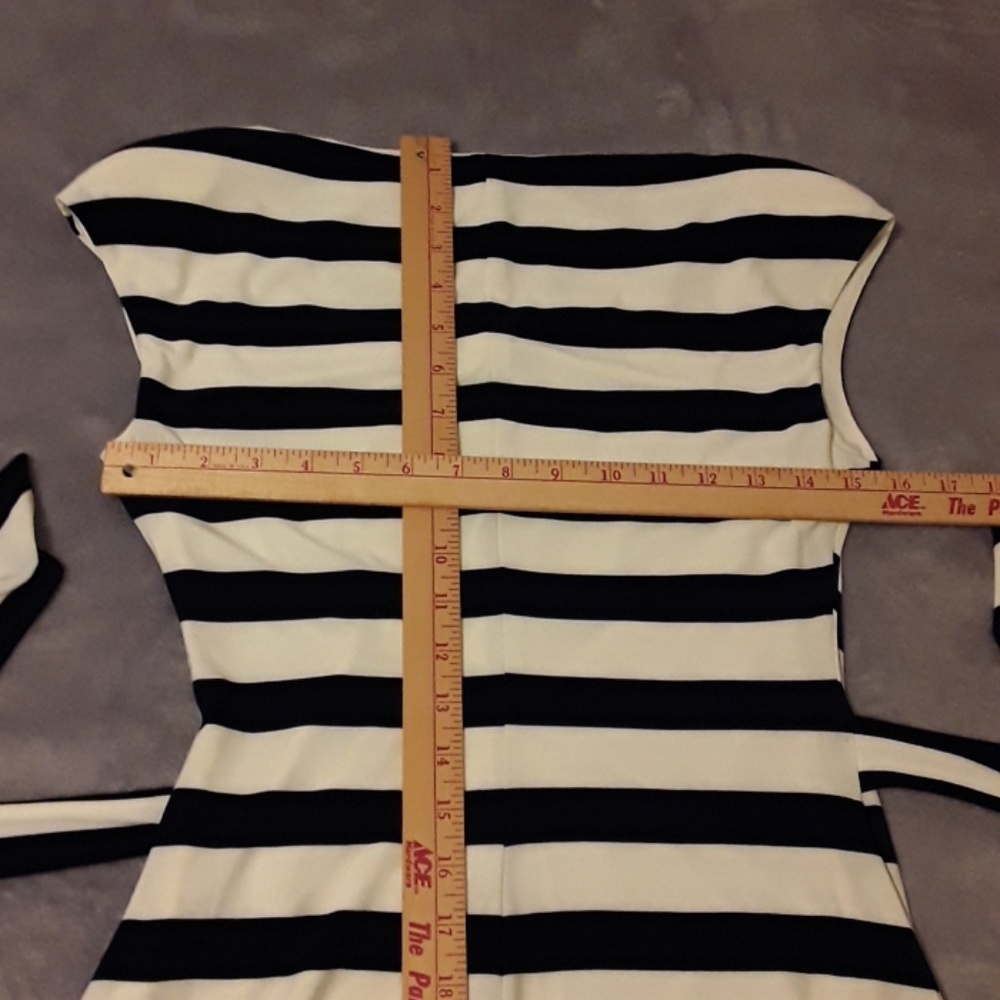 Ralph Lauren dress 4. Long. Navy blue/white stripe - Picture 5 of 6